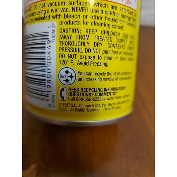 Shout‎ Carpet Aerosol Self Cleaning Whole Room Spray Carpet Cleaner 22 oz 1997 - Picture 3 of 4